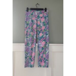 Lilly Pultizer Luxletic Leggings Womens Small S‎ Tropical Beach Athleisure Fun
